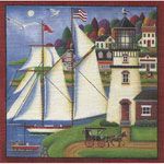 Rebecca Wood Designs Set the Sails 18M Needlepoint Canvas