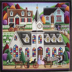 Rebecca Wood Designs Sunday Afternoon 18M Needlepoint Canvas