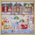 Rebecca Wood Designs Beach Memories 18M Needlepoint Canvas