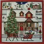 Rebecca Wood Designs Sleigh Bells 13M Needlepoint Canvas