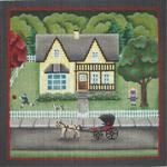 Rebecca Wood Designs Family Cottage Needlepoint Canvas