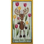 Rebecca Wood Designs April Moose Needlepoint Canvas