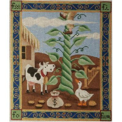 Rebecca Wood Designs Jack & Bean Stock Needlepoint Canvas