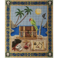 Rebecca Wood Designs Treasure Island Needlepoint Canvas