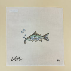 The Plum Stitchery Party Animals Series - Fish Needlepoint Canvas