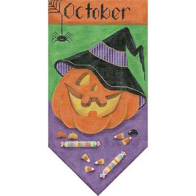 Rebecca Wood Designs October Banner Needlepoint Canvas