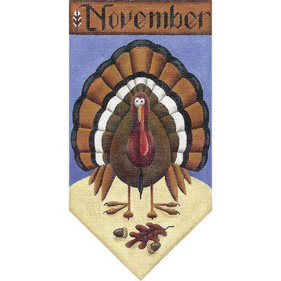 Rebecca Wood Designs November Banner Needlepoint Canvas