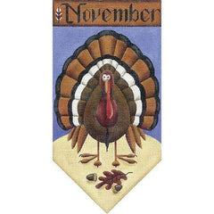 Rebecca Wood Designs November Banner Needlepoint Canvas