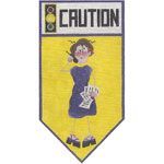 Rebecca Wood Designs Caution Banner Needlepoint Canvas