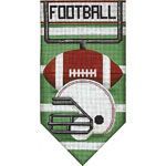 Rebecca Wood Designs Football Banner Needlepoint Canvas