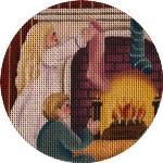 Rebecca Wood Designs Hearth Stockings Needlepoint Canvas