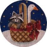 Rebecca Wood Designs Woodland Basket Needlepoint Canvas