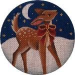 Rebecca Wood Designs Christmas Fawn Needlepoint Canvas