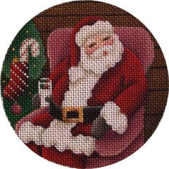 Rebecca Wood Designs Last Stop Santa Needlepoint Canvas