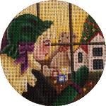 Rebecca Wood Designs At the window Needlepoint Canvas