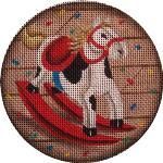 Rebecca Wood Designs Rocking Paint Needlepoint Canvas