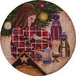 Rebecca Wood Designs Nativity Girl Needlepoint Canvas