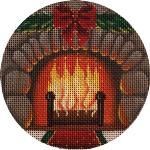 Rebecca Wood Designs Rock Fireplace Needlepoint Canvas
