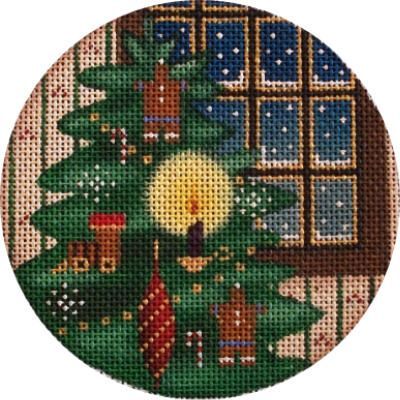 Rebecca Wood Designs Candle light tree Needlepoint Canvas