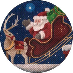 Rebecca Wood Designs On the roof 4" Needlepoint Canvas