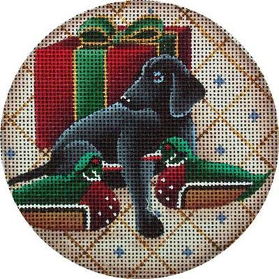 Rebecca Wood Designs Hunting Puppy Needlepoint Canvas