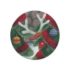 Rebecca Wood Designs Where's Rudolph? Needlepoint Canvas