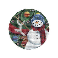 Rebecca Wood Designs Snowman cover Needlepoint Canvas