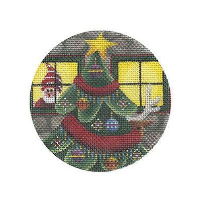 Rebecca Wood Designs Behind the tree Needlepoint Canvas