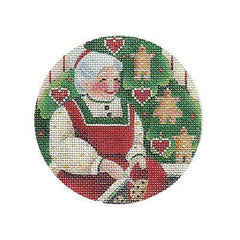 Rebecca Wood Designs Mrs Clause 4" Needlepoint Canvas