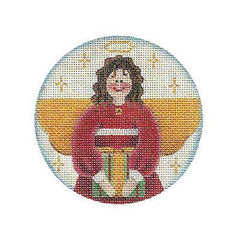 Rebecca Wood Designs Folk present angel Needlepoint Canvas