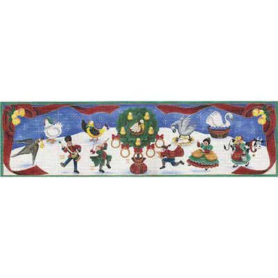 Rebecca Wood Designs 12 days of Christmas Needlepoint Canvas
