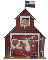 Rebecca Wood Designs Texas Barn Needlepoint Canvas