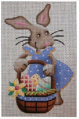 Rebecca Wood Designs Lavender Bunny Easter Egg Needlepoint Canvas