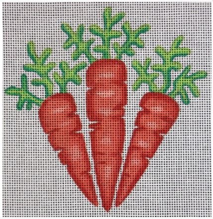Rebecca Wood Designs Bunny Carrots Needlepoint Canvas
