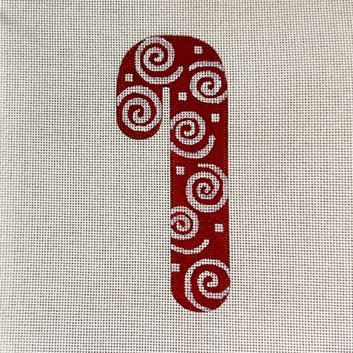 Melissa Shirley Designs Swirly Candy Cane Needlepoint Canvas