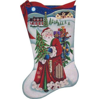 Rebecca Wood Designs Christmas Eve 18M Needlepoint Canvas