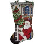 Rebecca Wood Designs Piano Santa 18M Needlepoint Canvas