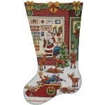 Rebecca Wood Designs Shopping for Mrs. Clause 18M Needlepoint Canvas