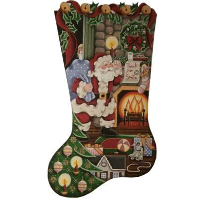 Rebecca Wood Designs Thank you, Santa boy 18M Needlepoint Canvas