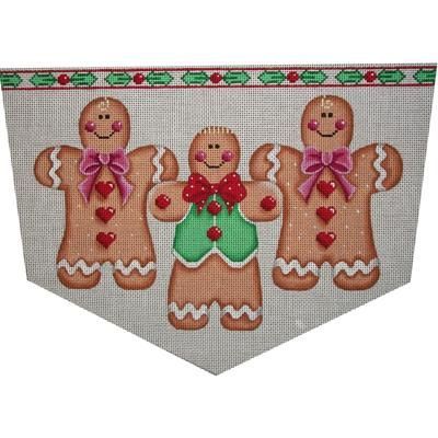 Rebecca Wood Designs Gingerbread trio cuff 18M Needlepoint Canvas