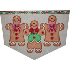 Rebecca Wood Designs Gingerbread trio cuff 13M Needlepoint Canvas