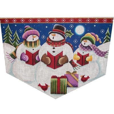 Rebecca Wood Designs Snow Carolers 18M Needlepoint Canvas