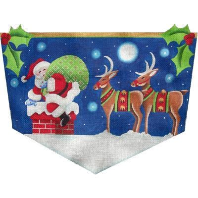 Rebecca Wood Designs Down the chimney 18M Needlepoint Canvas