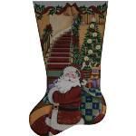 Rebecca Wood Designs Santa's Visit 13 m Needlepoint Canvas