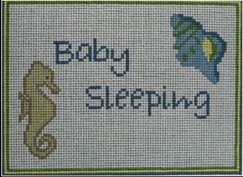 J. Child Designs Seahorse-blue Needlepoint Canvas