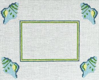 J. Child Designs Seashell-blue Needlepoint Canvas