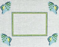 J. Child Designs Seashell-blue Needlepoint Canvas