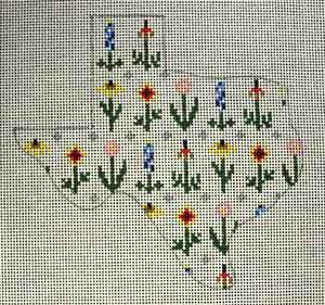 Painted Pony Designs Texas With Wildflowers 477Aa Needlepoint Canvas