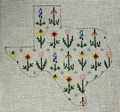 Painted Pony Designs Texas With Wildflowers 477Aa Needlepoint Canvas