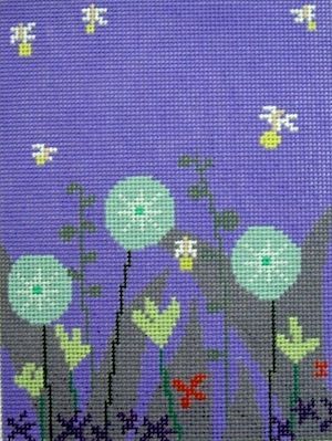 Birds of a Feather Fireflies Needlepoint Canvas